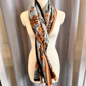Elegant Floral Elephant Print Scarf/Wrap